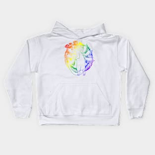 Biblically Accu-Rat Angel (Rainbow Version) Kids Hoodie